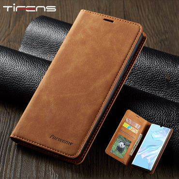 Magnetic Leather Case For Huawei