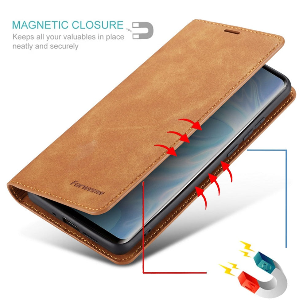 Magnetic Leather Case For Huawei