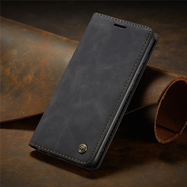 Matte Leather Flip Cover for Samsung