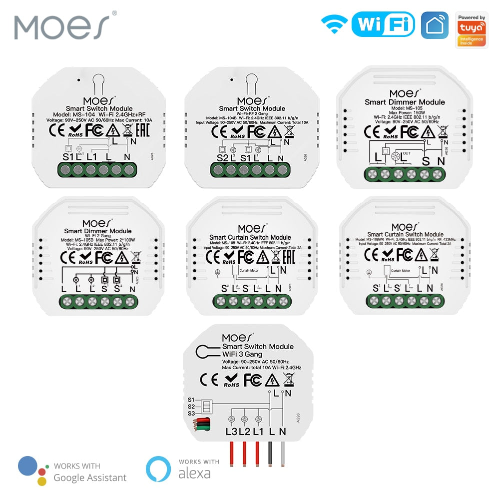 Moes Wifi Smart Light Switch DIY Breaker Module