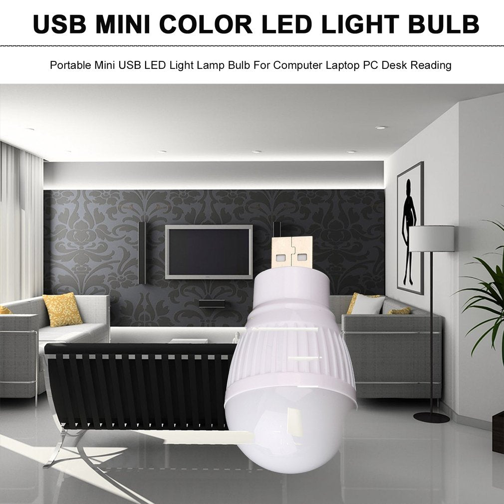 Portable Mini USB LED Light Bulb