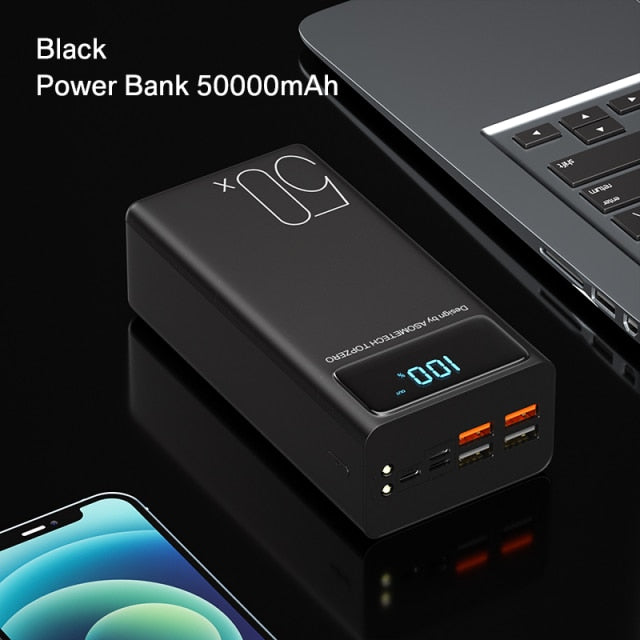 Large Capacity Power Bank 50000mAh with LED Display