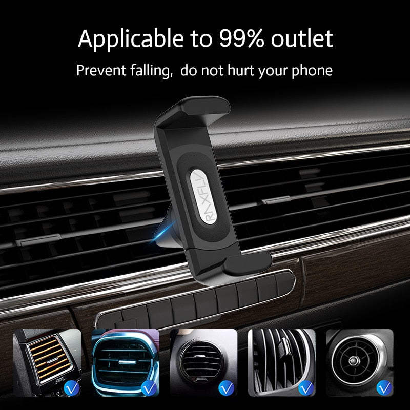 RAXFLY Universal Car Air Vent Mount Phone Holder 360 Rotation