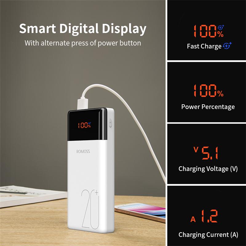 ROMOSS LT20Plus Power Bank 20000mAh QC PD 3.0