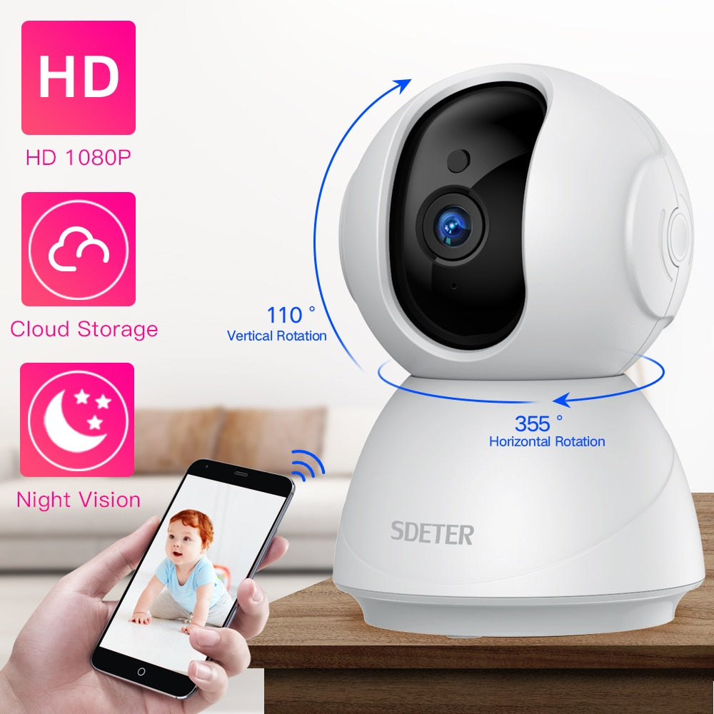 SDETER 1080P 720P Wi-Fi Security IP Camera Camera