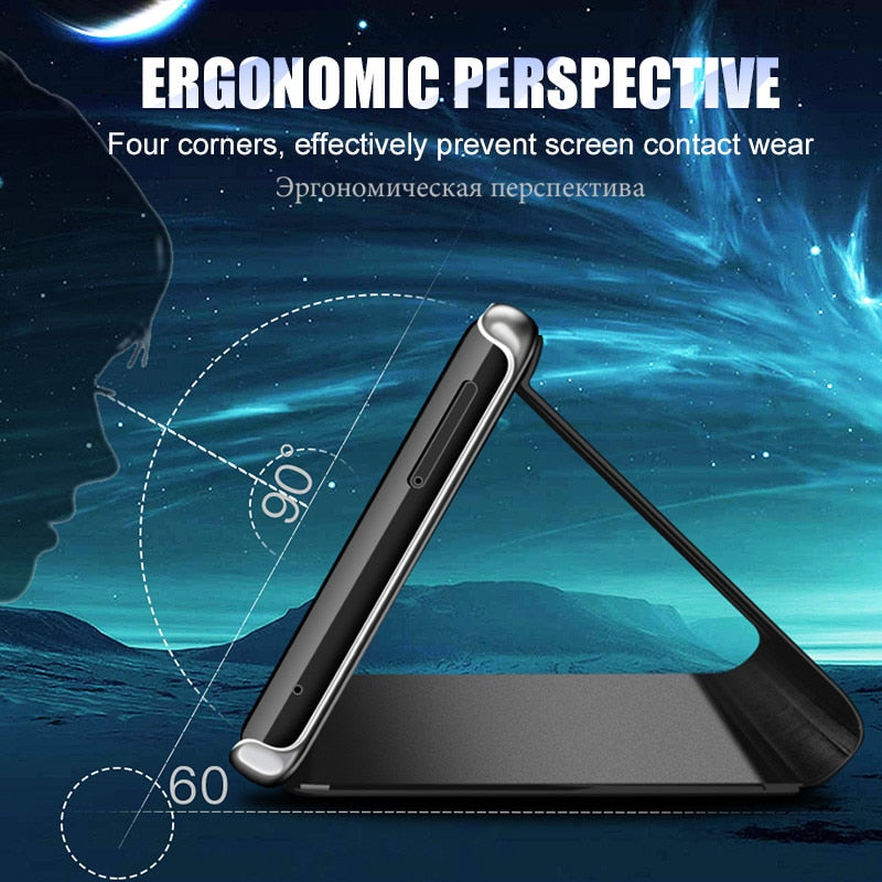 Smart Mirror Flip Case For Huawei