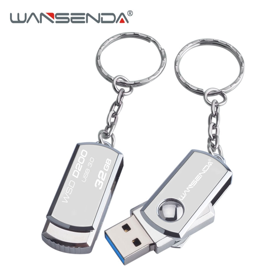 Stainless Steel USB 3.0 USB Flash Drive Keychain