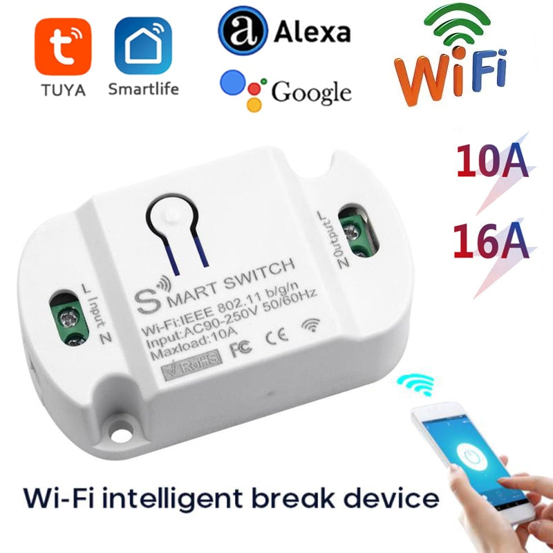 Tuya Smart Interruptor Wifi Switch Timer 10A 16A