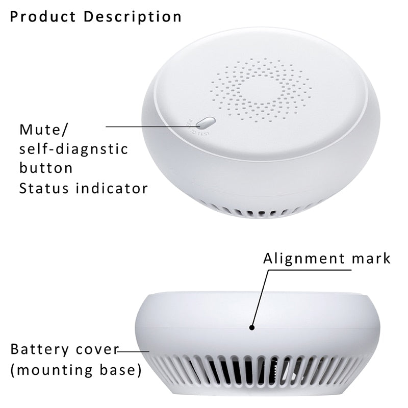 Tuya ZigBee 3.0 Smart Smoke Detector Alarm