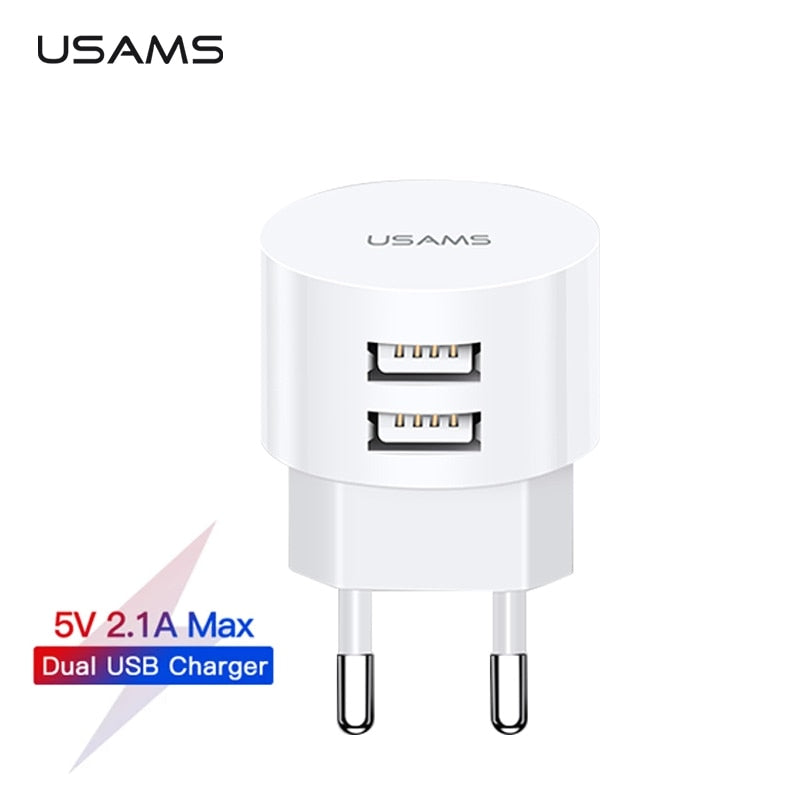 USAMS Dual Phone Fast Charging 5V 2.1A