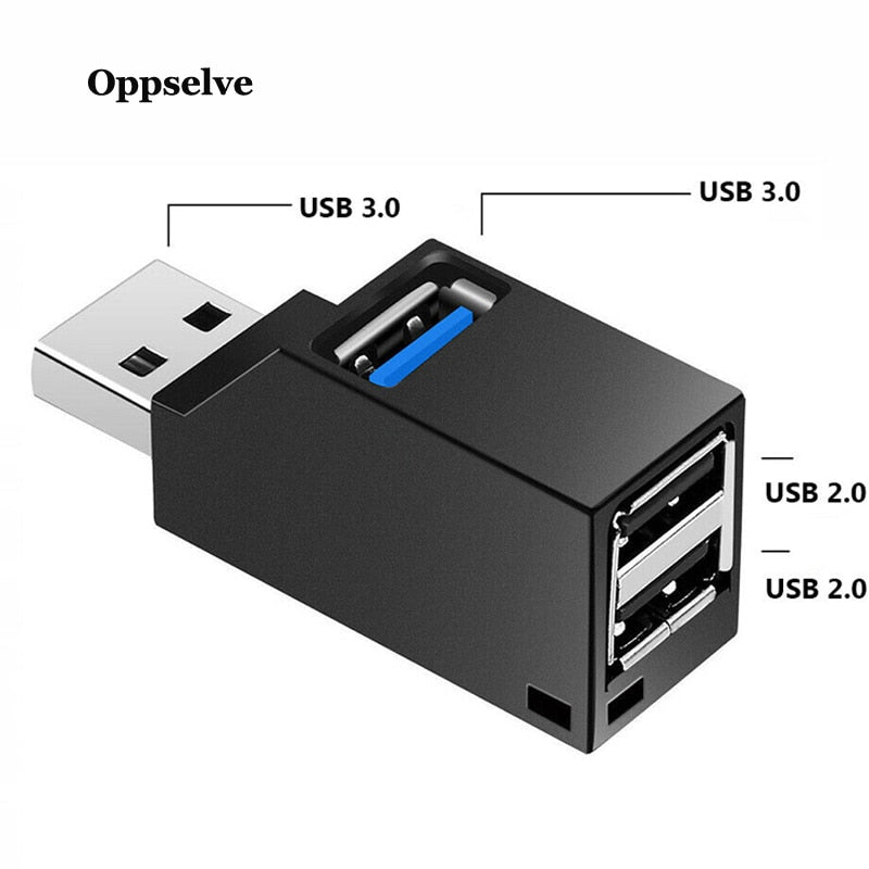 USB 3.0 Adapter Mini Splitter 3 Ports HUB