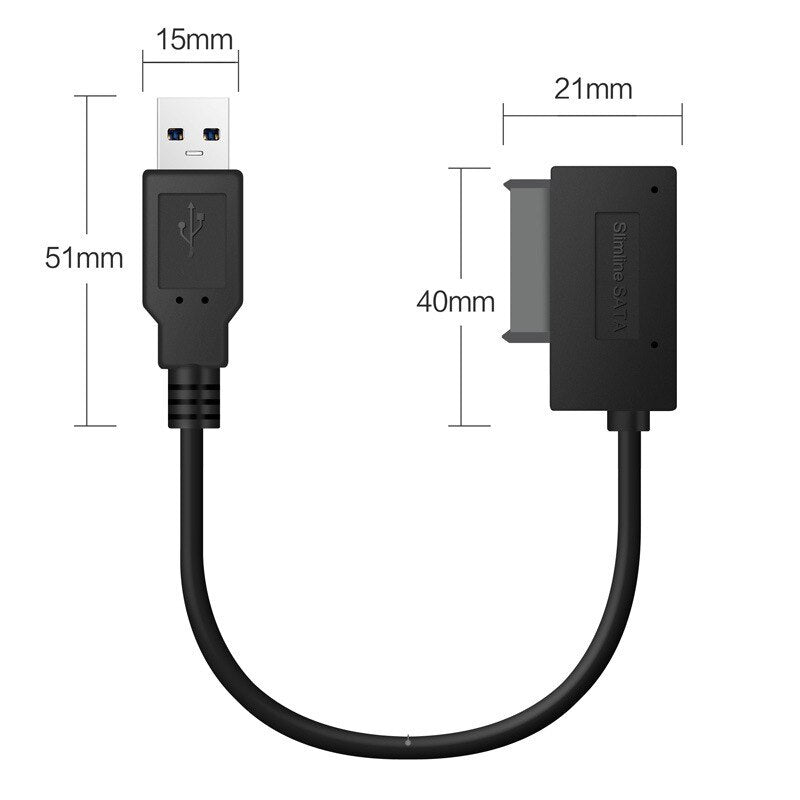 USB Adapter PC 6P 7P CD DVD Rom SATA to USB 2.0