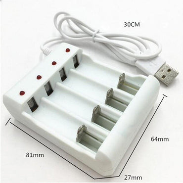 Universal USB 4 Slots Battery Charger For AA/AAA