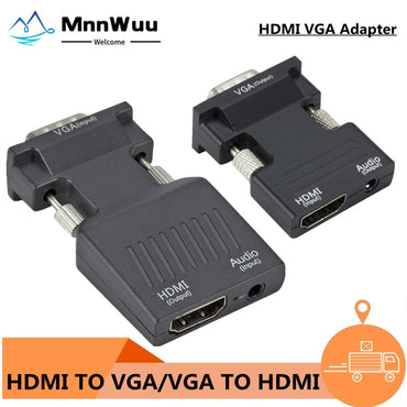 VGA to HDMI-compatible Converter Adapter 1080P