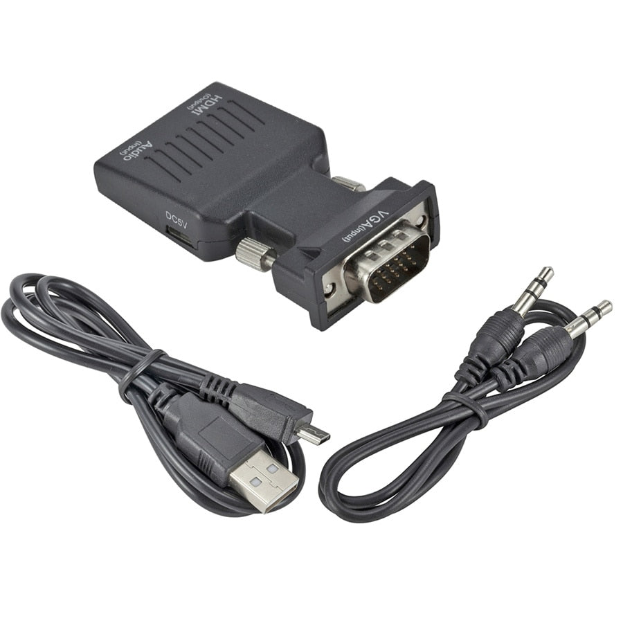 VGA to HDMI-compatible Converter Adapter 1080P