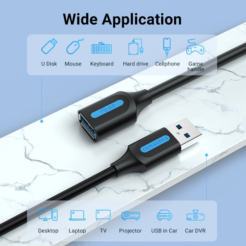 Vention USB 3.0 Extension Cable Male to Female