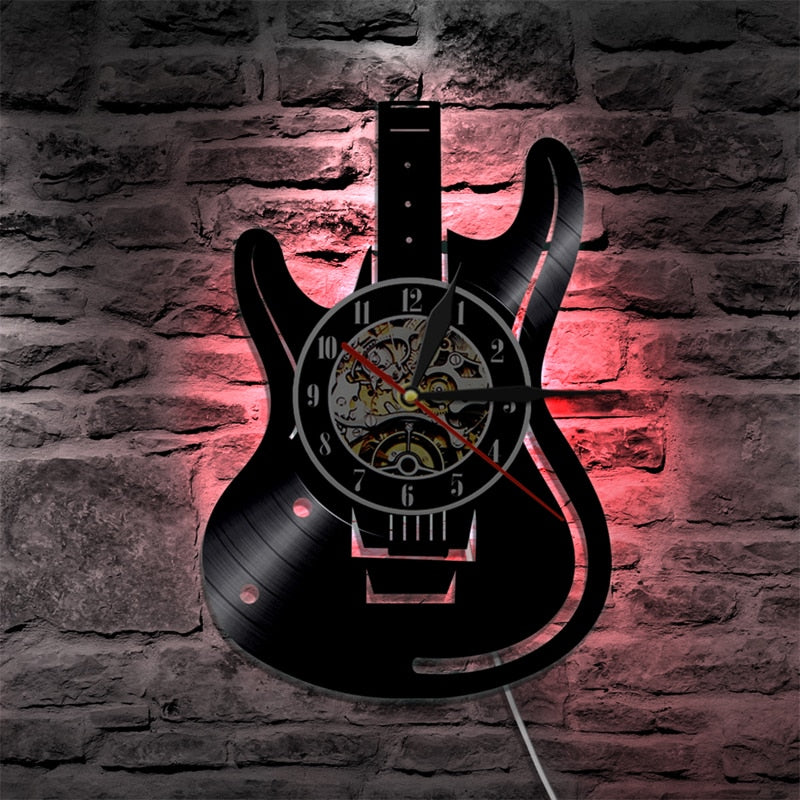 Theme Guitar Wall Clock