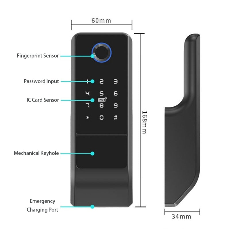 Waterproof Outdoor Smart Fingerprint Door Lock