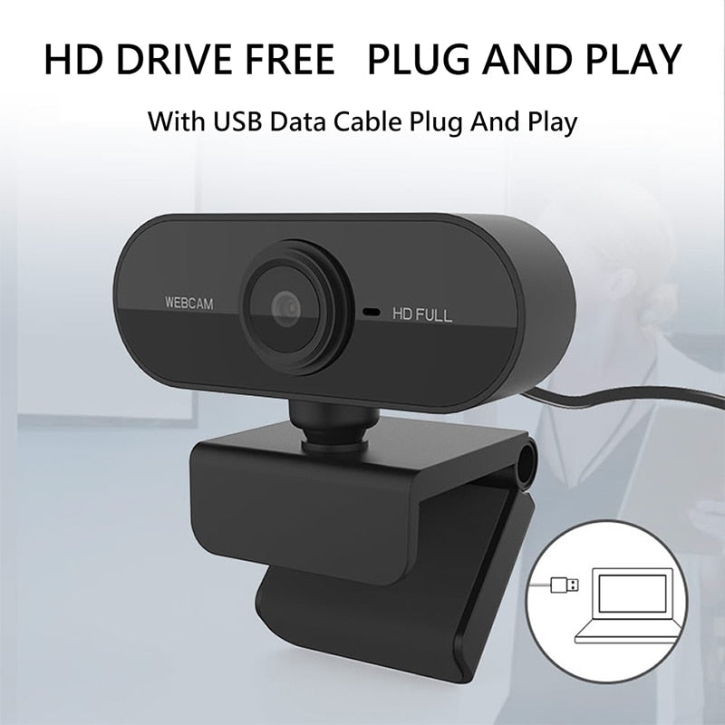 Full HD 1080P Mini Webcam  With Microphone