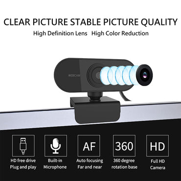 Full HD 1080P Mini Webcam  With Microphone