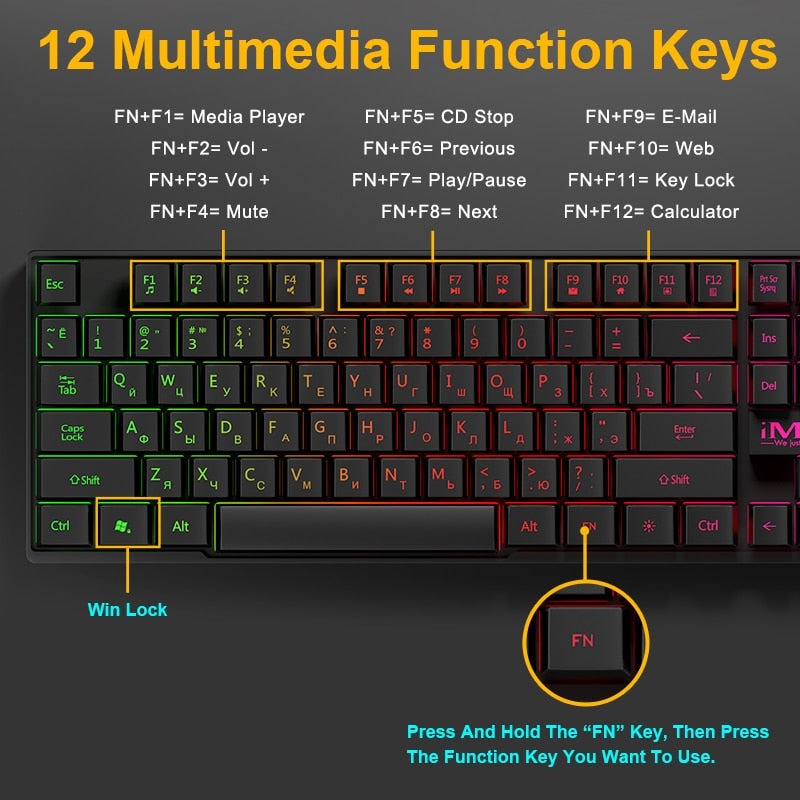 Wired Gaming Keyboard Backlit
