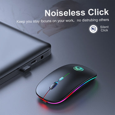 Wireless Rechargeable Bluetooth Mouse RGB LED Backlit