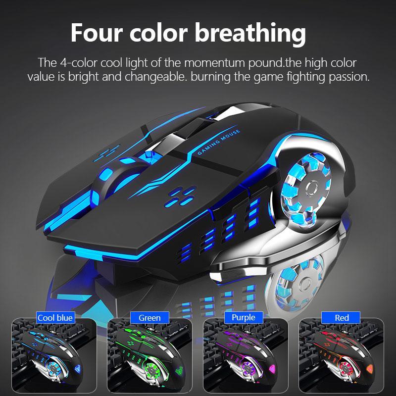 Wireless Rechargeable Mouse with RGB LED Backlit