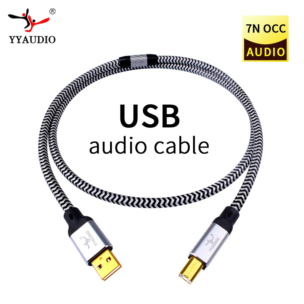 YYAUDIO Hi-End OCC silver plated USB audio cable