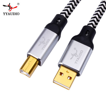 YYAUDIO Hi-End OCC silver plated USB audio cable